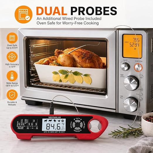 Digital Instant Read Meat Thermometer Waterproof Kitchen Food Cooking - Image 9