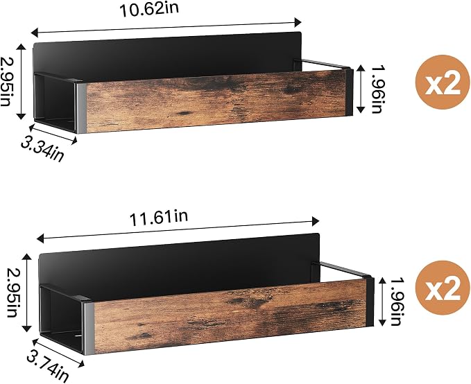 Vetacsion 4 Pack Moveable Fridge Magnetic Spice Racks - Image 2
