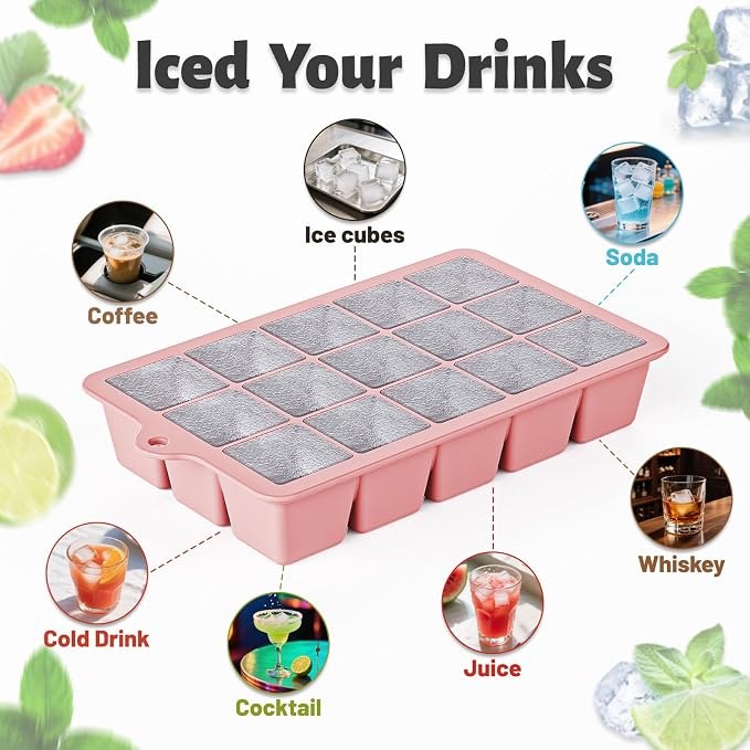 Silicone Ice Cube Tray 3 Pack - Image 7