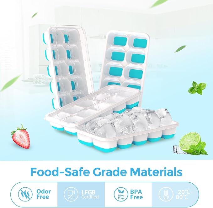DOQAUS Ice Cube Tray with Lids - Image 2