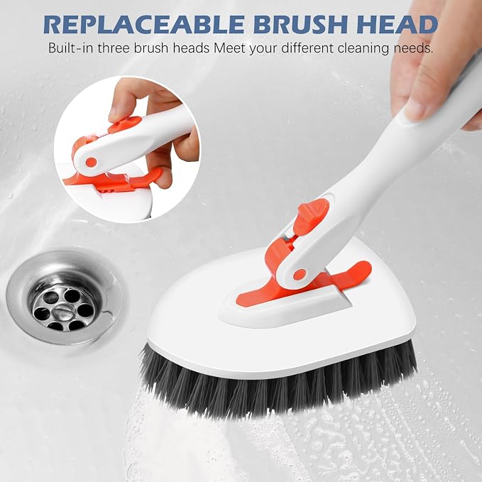 SetSail Tile Tub Scrubber Brush 3-in-1 Shower Scrubber - Image 4