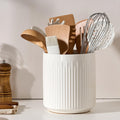 JIEMEI HOME Utensil Holder, 7.2" Large Ceramic Stable Utensil Crock