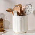 JIEMEI HOME Utensil Holder, 7.2" Large Ceramic Stable Utensil Crock by JHJIEMEIHOME