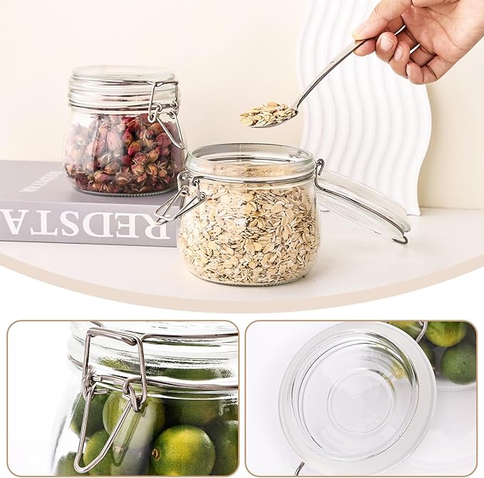 Liuruiyu 16oz - 6 Pack Round Glass Jars - Image 5