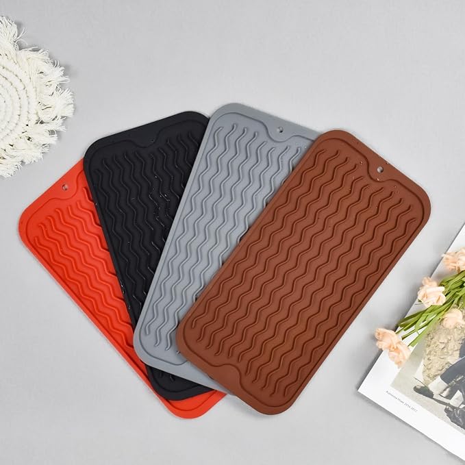 Silicone Dish Drying Mat, Non-Slip Easy Clean Sink Mat Large Heat-resistant - Image 7