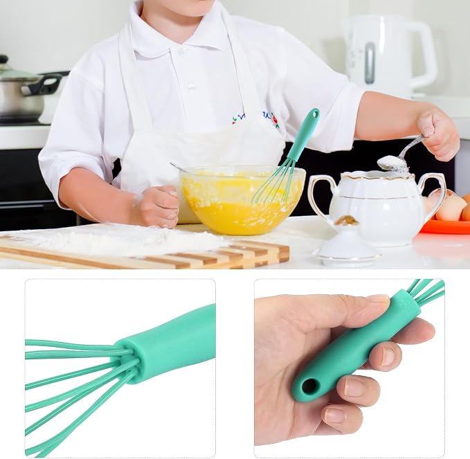 10-Piece Mini Multicolor Silicone Whisks, Heat-Resistant Up to 500°F - Image 4