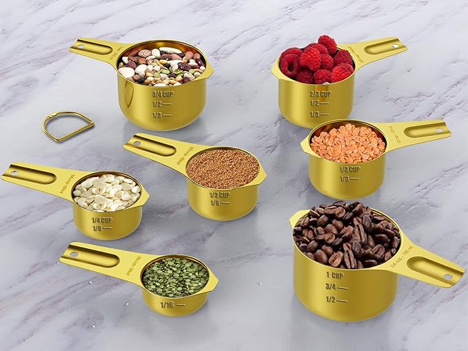 Wildone Gold Measuring Cups & Spoons Set of 21 - Image 4