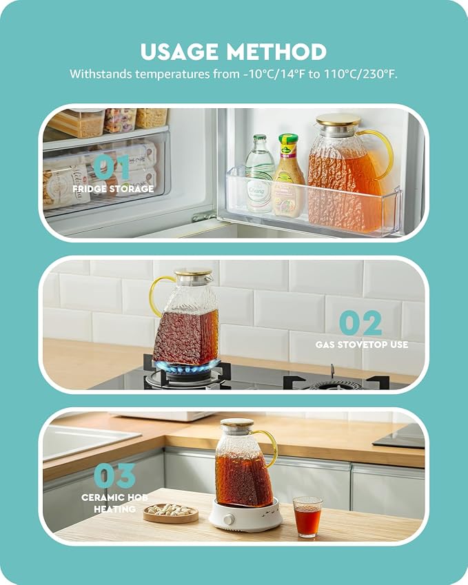 Baffect Water Pitcher, Glass Pitcher - Image 4