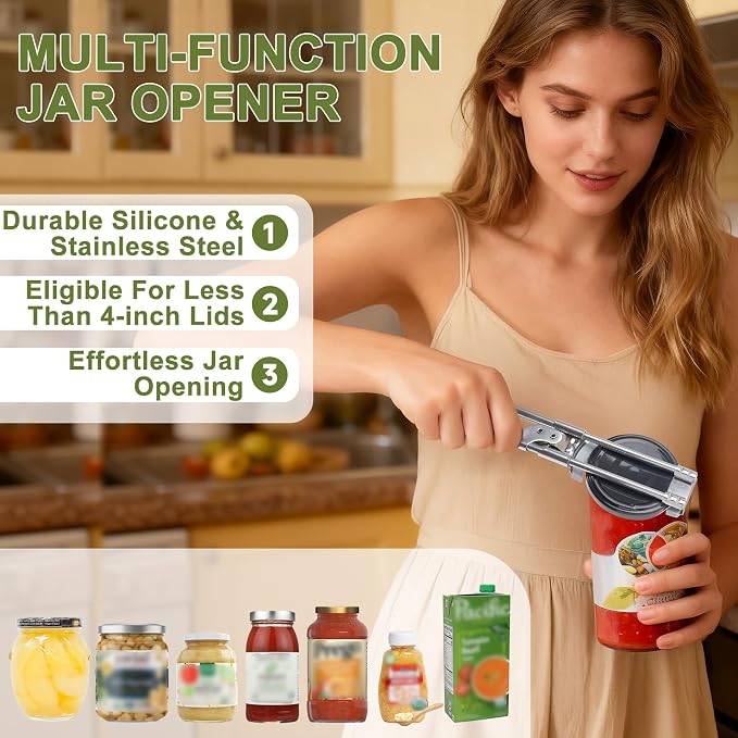 Adjustable Jar Opener –2026 Stainless Steel Can & Bottle Opener - Image 7