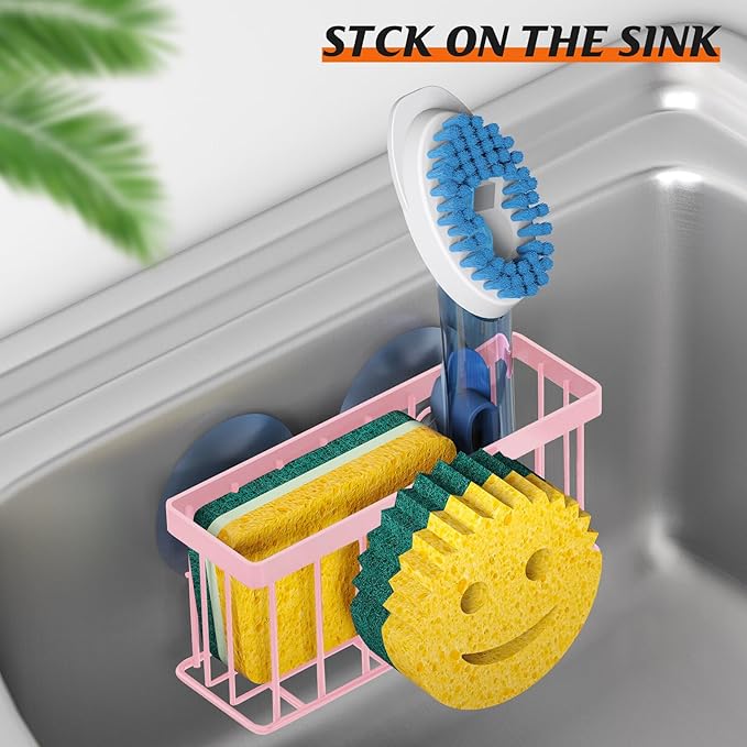 MURLONG Sponge Holder Smiley Face, Sink Caddy, Sink Organizer - Image 5
