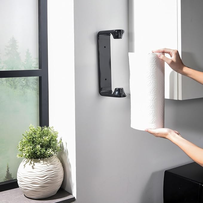 simpletome Paper Towel Holder ONE Hand Tear Adaptive Tension Arm Adjustable - Image 7