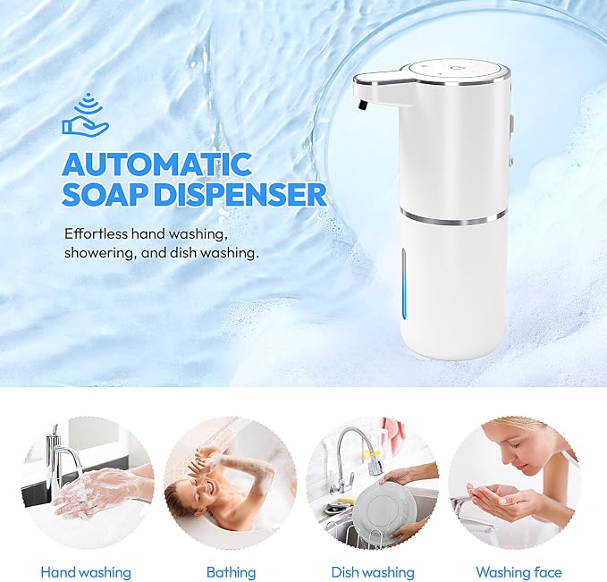 2 Pack Automatic Foaming Soap Dispenser, Touchless Foam Soap Dispenser - Image 9