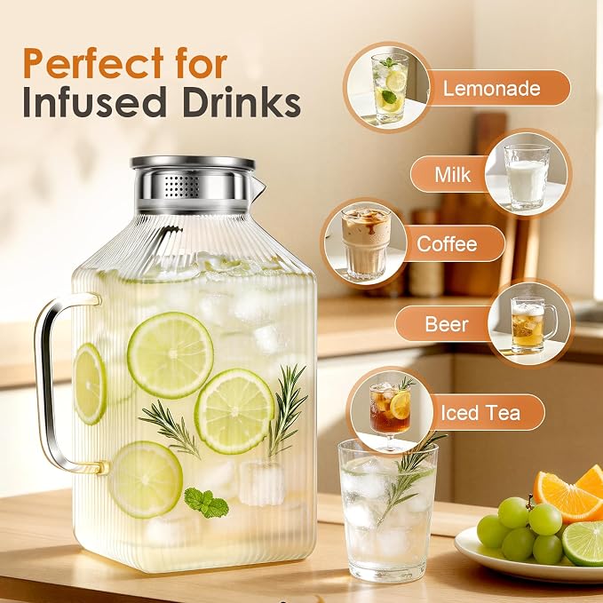 1 Gallon thickened Square Glass Pitcher - Image 4