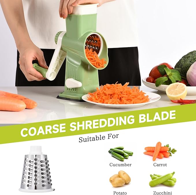 Rotary Cheese Grater Hand Crank Transparent - Image 2