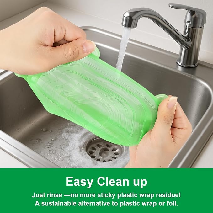 Silicone Stretch Lids – 6 Pack Reusable Food Covers, Flexible Silicone - Image 6