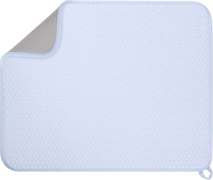 GeeRic 12 * 16 inch Microfiber Dish Drying Mat, Superb Absorbent Kitchen Dish by GeeRic