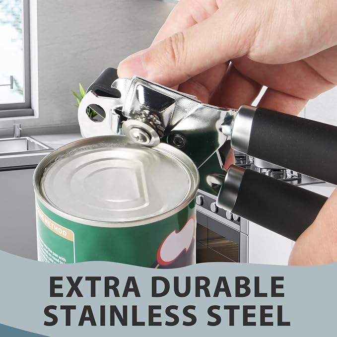 Safring Can Opener Manual, Heavy Duty Handheld Strong Can Opener - Image 4