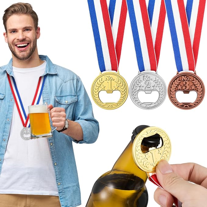 Cabilock 3pcs Bottle Opener, Medal Shaped Beer Opener by cabilock