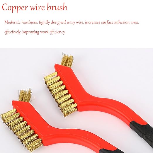 3Pcs Small Brass Wire Cleaning Brushes Set - Image 5