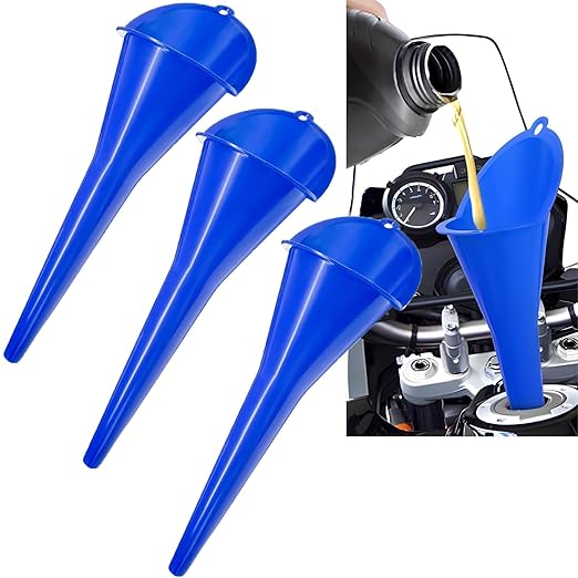 3-Pack Long-Neck Oil Funnels, Gas & Transmission Fluid by Cartisen
