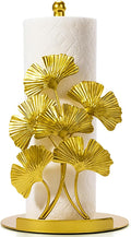Vintage Gold Ginkgo Paper Towel Holder Countertop by Shinlar