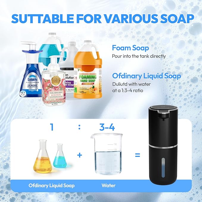 2 Pack Automatic Foaming Soap Dispenser, Touchless Foam Soap Dispenser - Image 7
