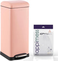 happimess HPM1007J Betty Retro 8-Gallon Step-Open Trash Can, Fingerprint by Happimess