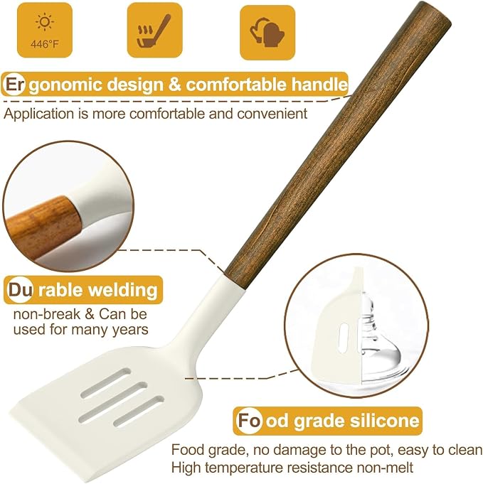 Non-Stick Silicone Kitchen Utensils Set - Image 6