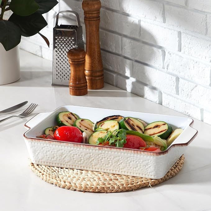 ONEMORE Casserole Dishes for Oven, Ceramic Baking Dish Set of 4, Non-Stick - Image 8
