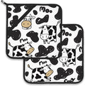 Cow Skin Pot Holder Set of 2, Heat Resistant Potholders Oven Hot Pads by Larkverk