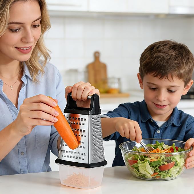 Ourokhome Cheese Grater, Handheld Box Grater - Image 8