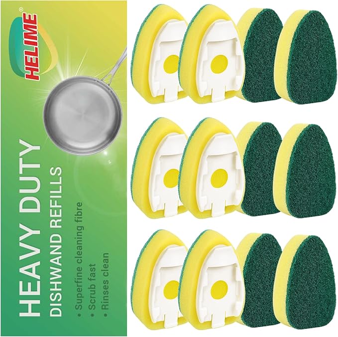 Dishwand Refills Sponges Heads by HELIME