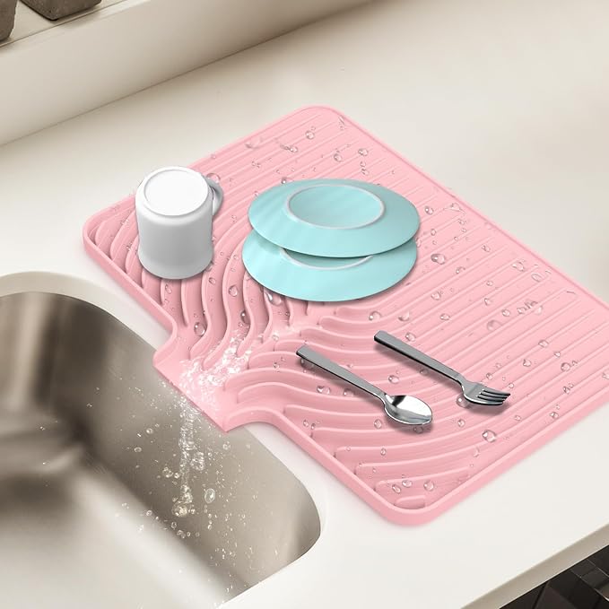 Dish Drying Mat for Kitchen Counter, by JACZZO
