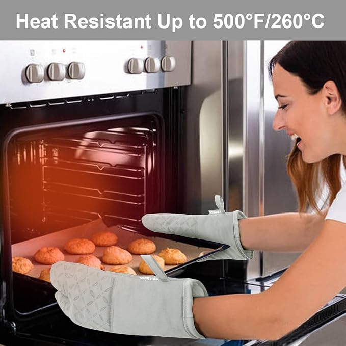 KEGOUU Oven Mitts and Pot Holders 6pcs Set, Kitchen Oven Glove High Heat - Image 5
