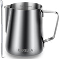 Milk Frothing Pitcher, 15oz Stainless Steel Milk Frother Cup Steaming Pitcher by Careula