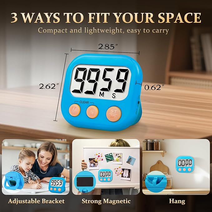 24 Pack Digital Kitchen Timer Small Classroom Timers - Image 4