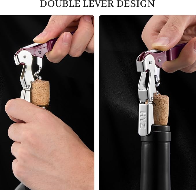 HYZ 2-Pack Wine Opener Waiter Corkscrew, Professional Wine Key - Image 3