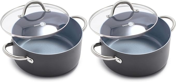 GreenPan Lima Hard Anodized 5QT Stock Pot by GreenPan