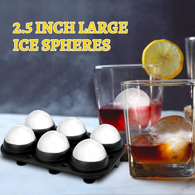 Samuelworld Premium Ice Tray Combo, Large Ice Sphere Maker & Giant Ice Cube - Image 4