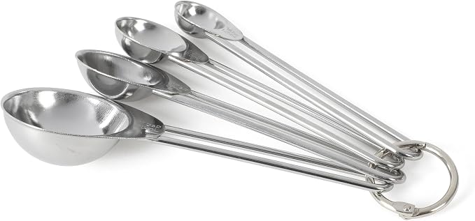 Martha Stewart Richburn 4-Piece Stainless Steel Measuring Spoons Set – Durable by MarthaStewart