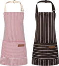 2 Pack Stripes Kids Apron, Kids Cooking Aprons by XLSXEXCL