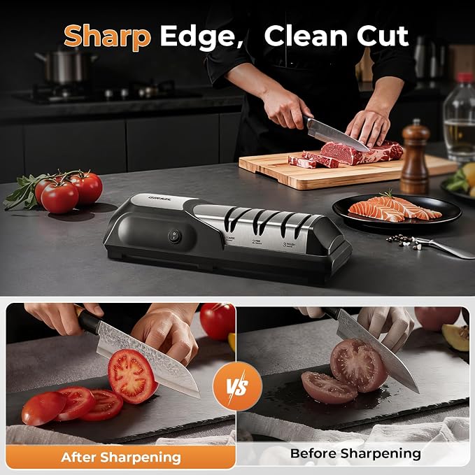 Kitchen Professional Electric Knife Sharpener: 3-Stage 100% Diamond Abrasives - Image 5