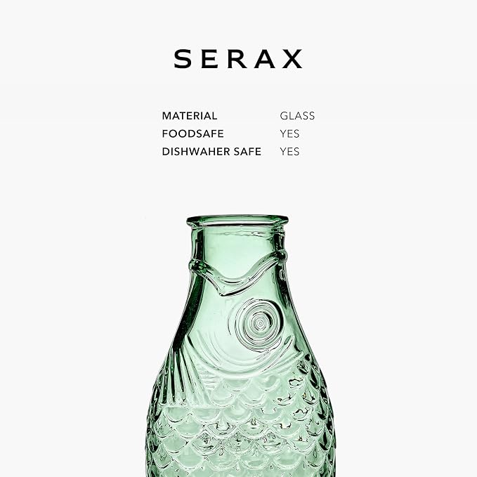 Serax Glass Water Pitcher | Fish & Fish glassware by Paola Navone | Wine Carafe - Image 7