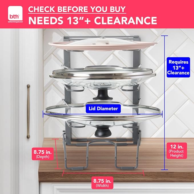 Free-Standing Adjustable Pot Lid Organizer - Image 2
