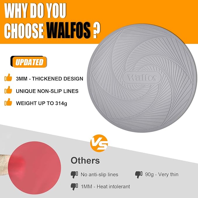 Walfos Silicone Microwave Mats, Heat Resistant Multi-Purpose Microwave Trivet - Image 4