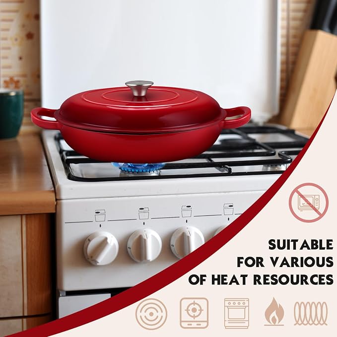 Overmont Enameled Cast Iron Dutch Oven - Image 6
