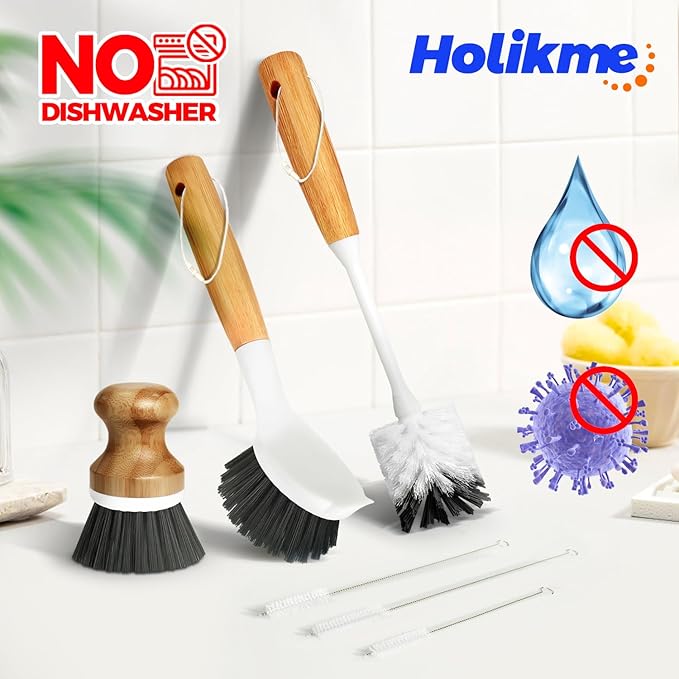 Holikme 6 Pack Dish Brush Scouring Pad Set - Image 5