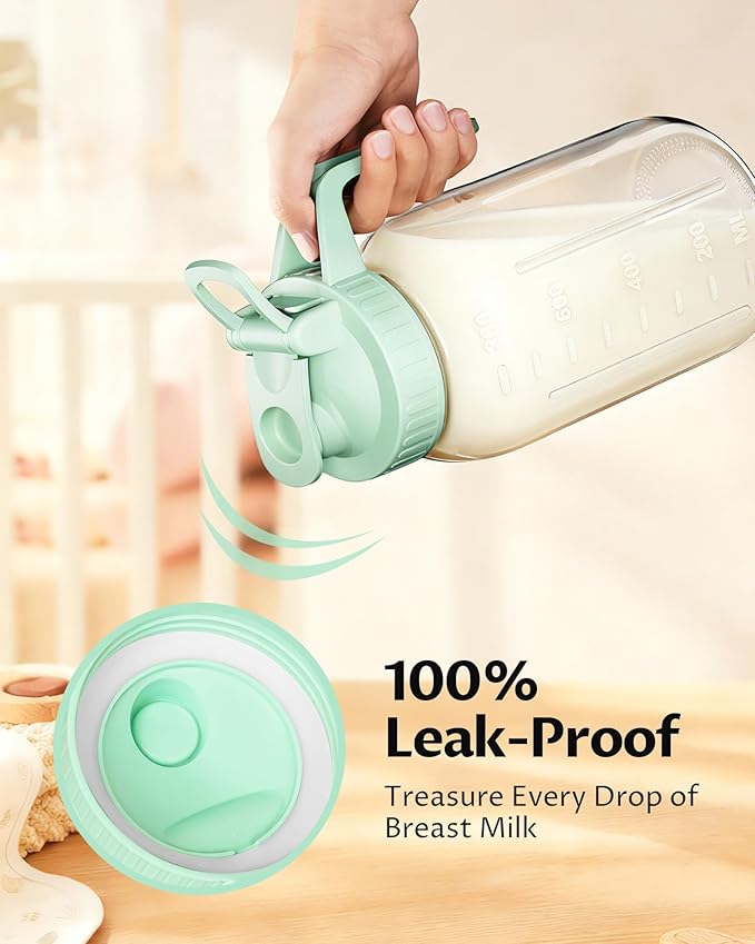 32oz Breast Milk Pitcher with Lid – Leak-Proof & Airtight Glass Storage - Image 3