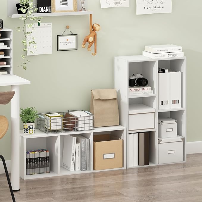 Furinno LUDER Book Shelf, 3-Cube Bookshelf, Bookcase - Image 8