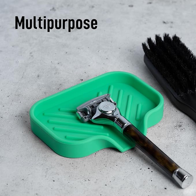 Zulay Kitchen Small Silicone Sponge Holder – Space-Saving Sink Organizer Tray - Image 5
